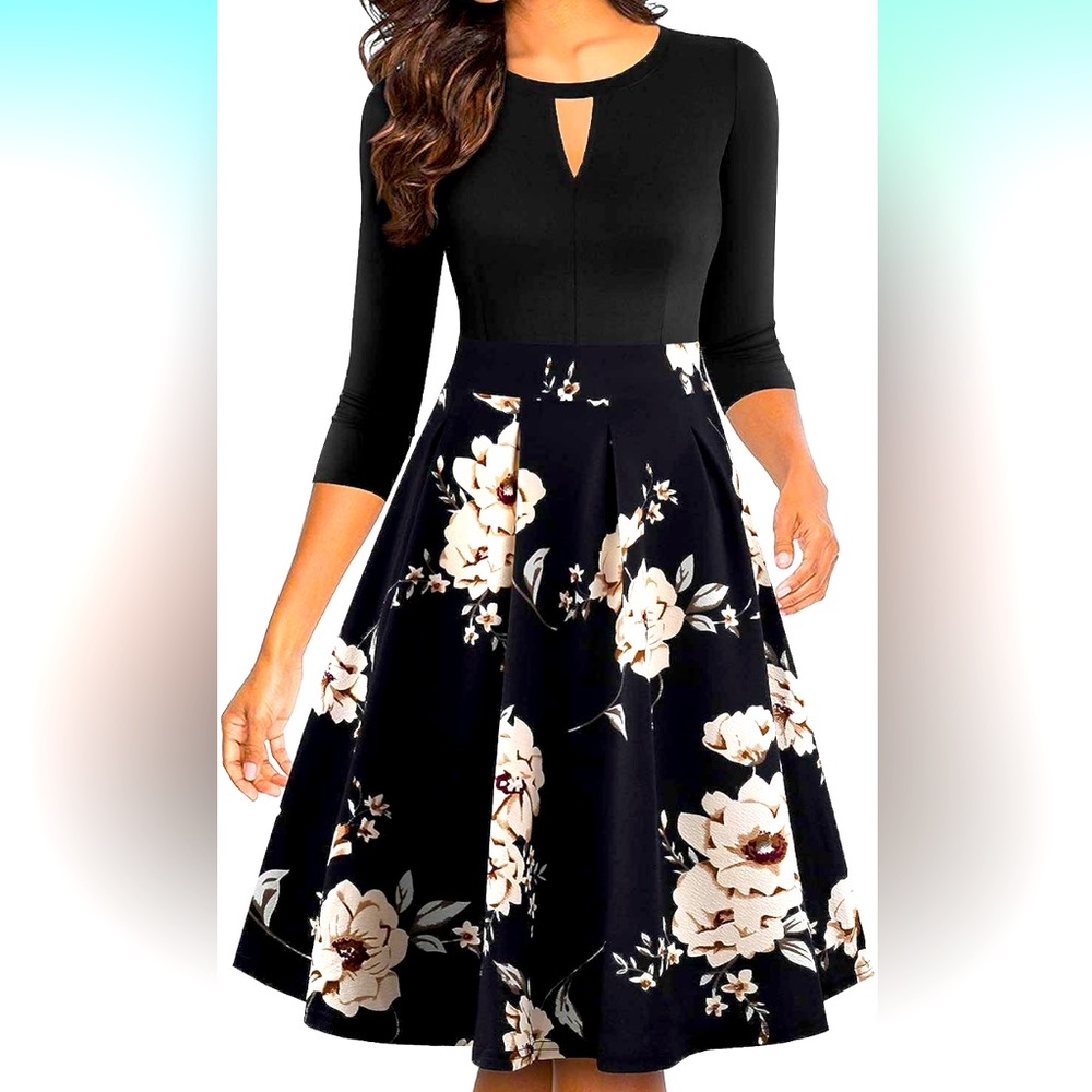 Women’s 3/4 sleeve, A-Line Dress, NWT